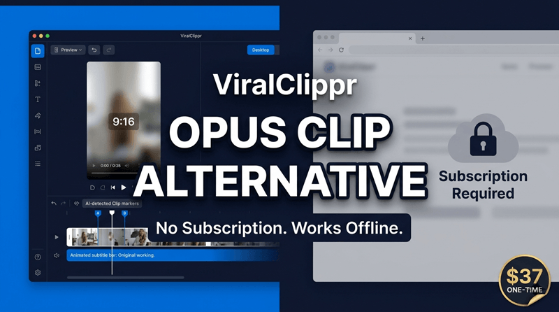 The Best Opus Clip Alternative in 2026 (No Subscription, Works Offline)
