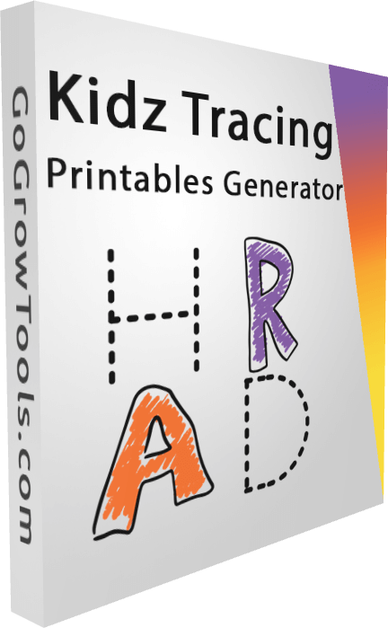 Kids Tracing Printables Generator Boxshot